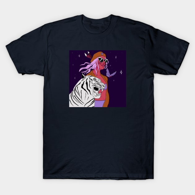 Friend with a tiger T-Shirt by pink_pizzanova